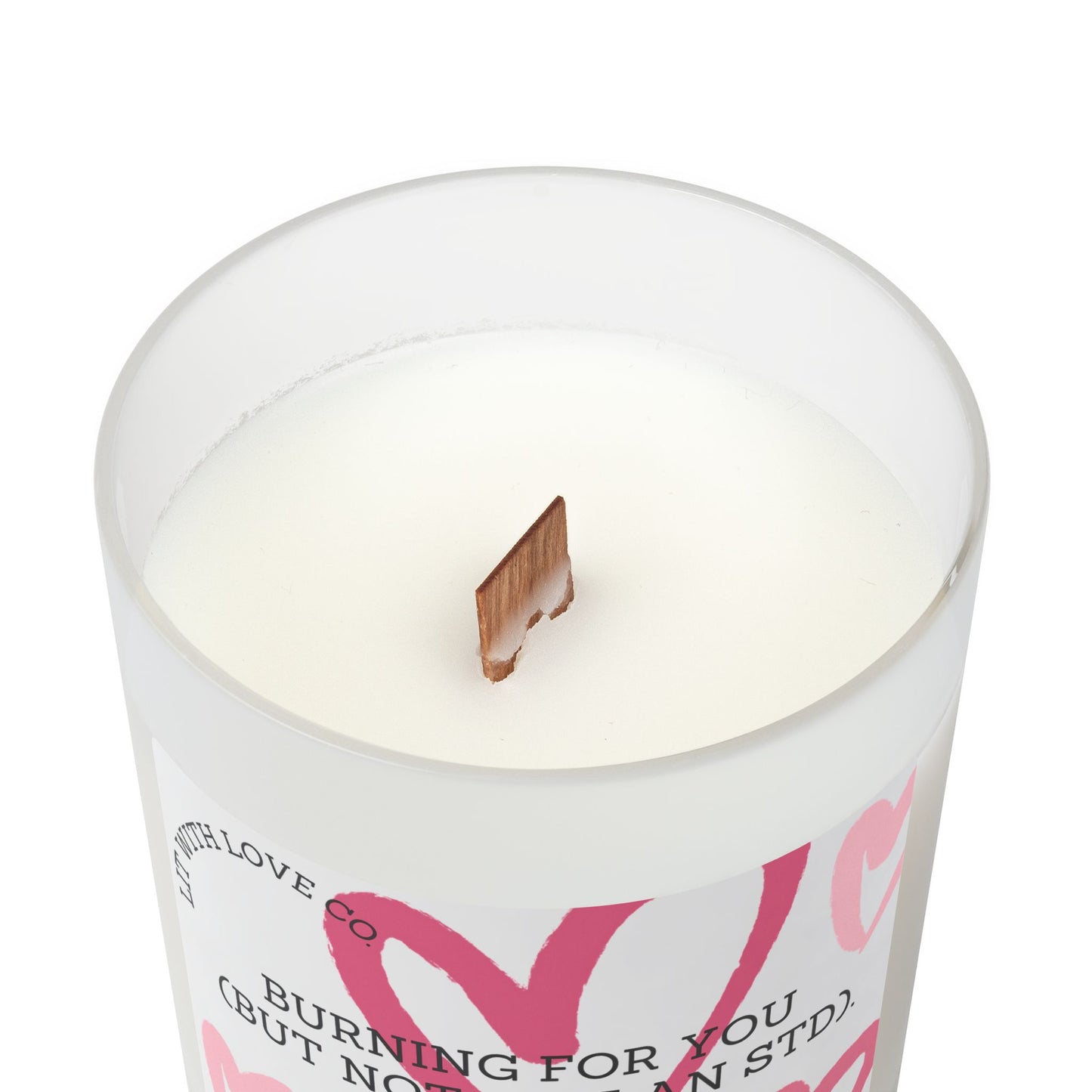 Burning For You - Frosted Glass Candle, 11oz