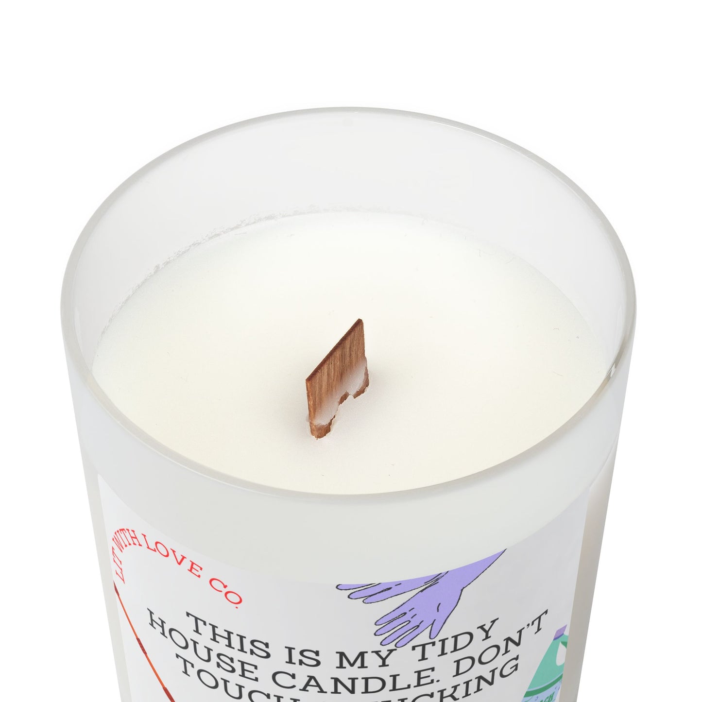 Tidy House - Frosted Glass Candle, 11oz