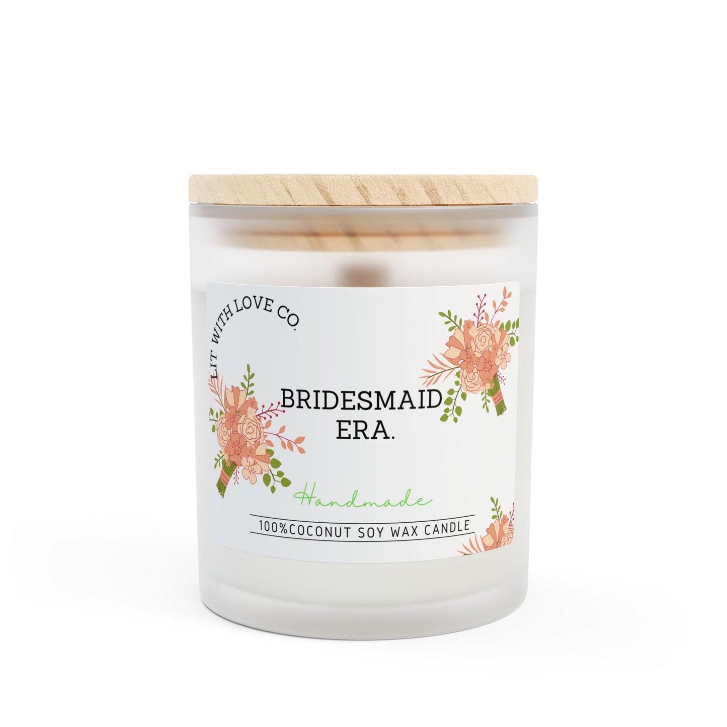 Bridesmaid - Frosted Glass Candle, 11oz