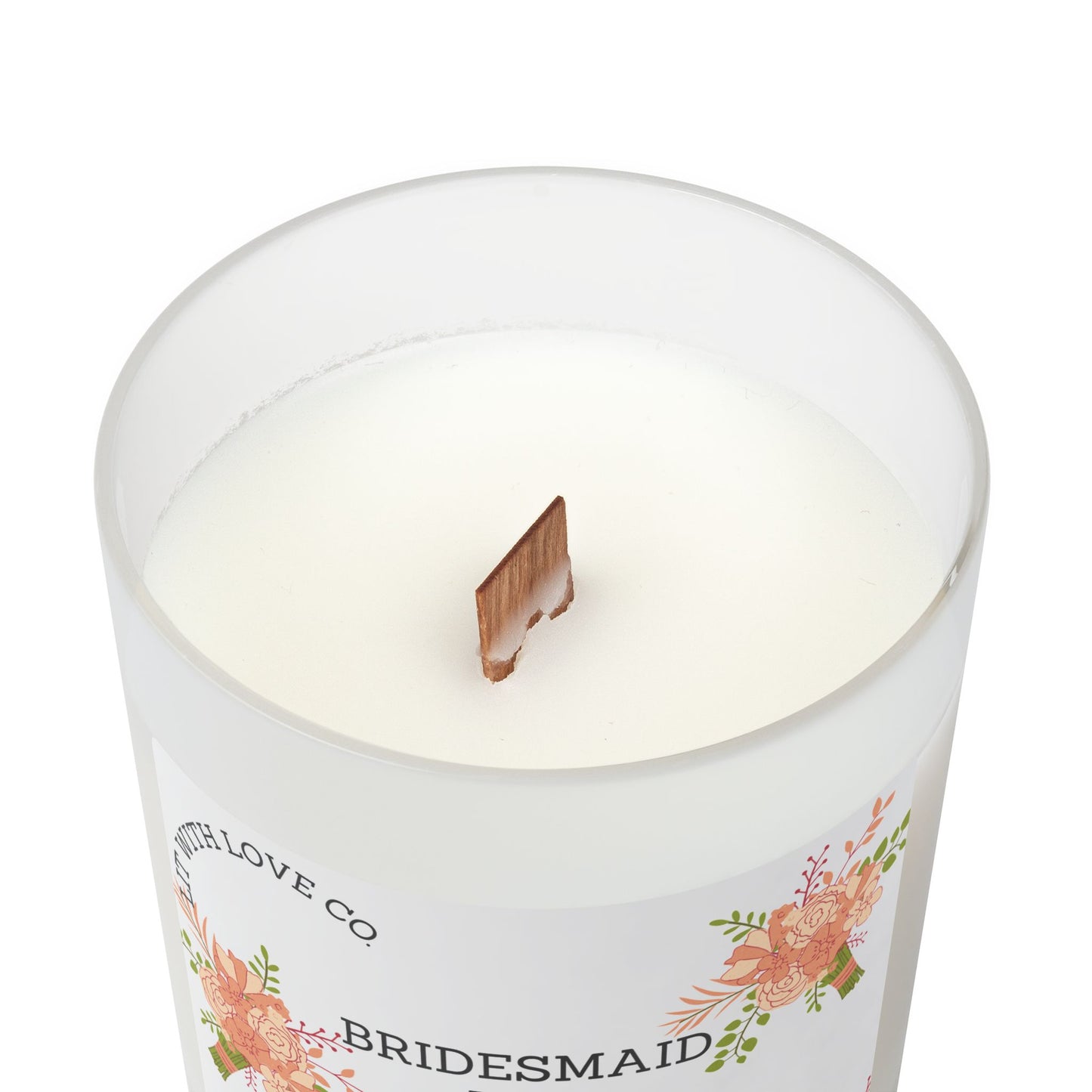 Bridesmaid - Frosted Glass Candle, 11oz