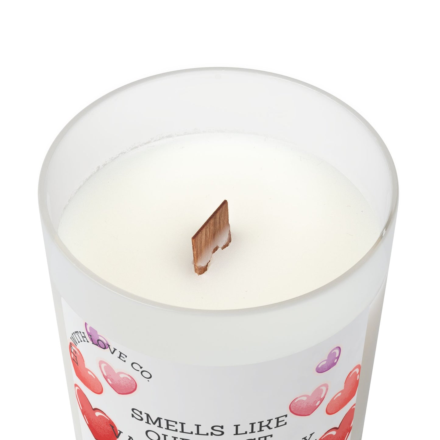 First Valentine's - Frosted Glass Candle, 11oz