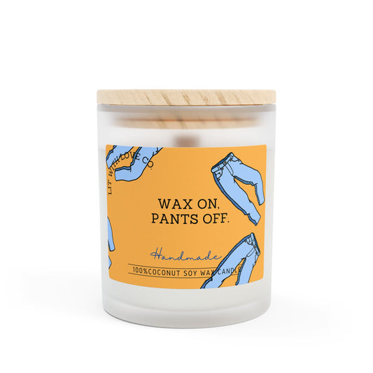 Pants Off - Frosted Glass Candle, 11oz