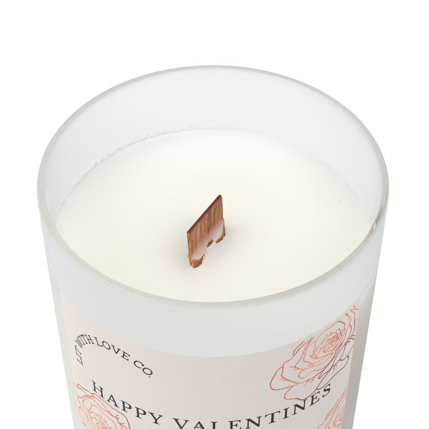 Valentines - Frosted Glass Candle, 11oz