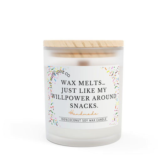 Snacks - Frosted Glass Candle, 11oz