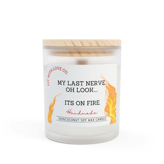 My Last Nerve - Frosted Glass Candle, 11oz