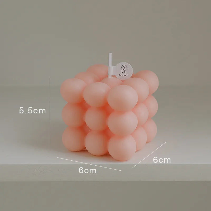 Bubble Cube Candle Handmade Soy Wax