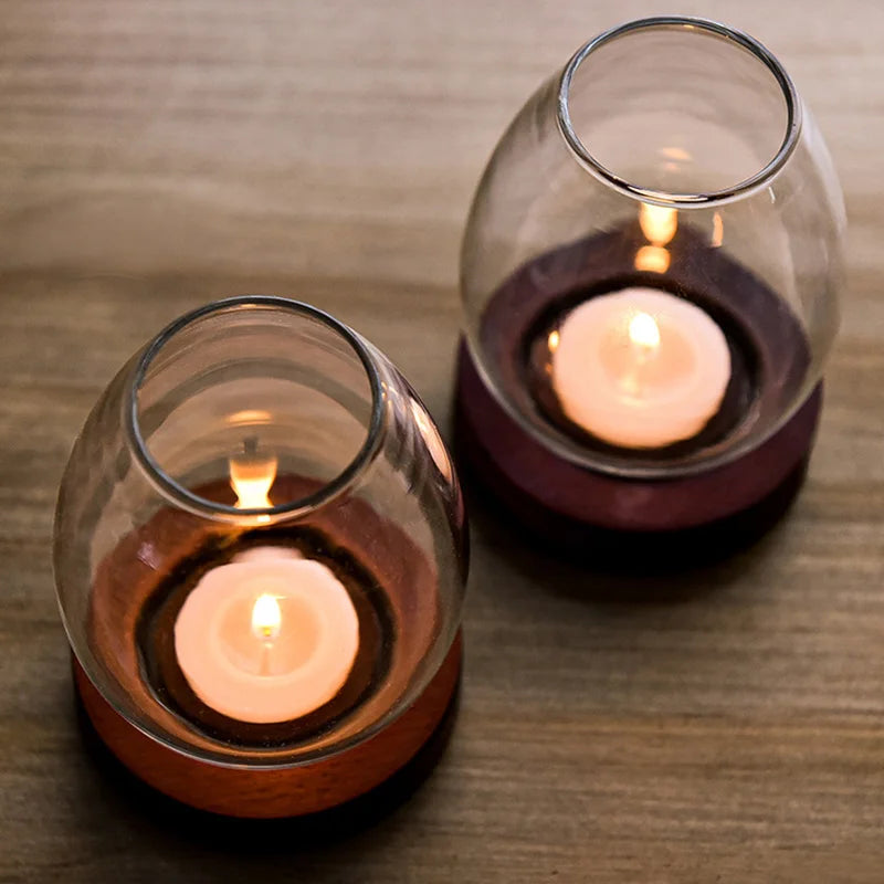 Glass Candle Holder