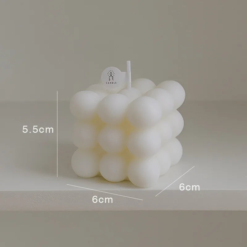 Bubble Cube Candle Handmade Soy Wax