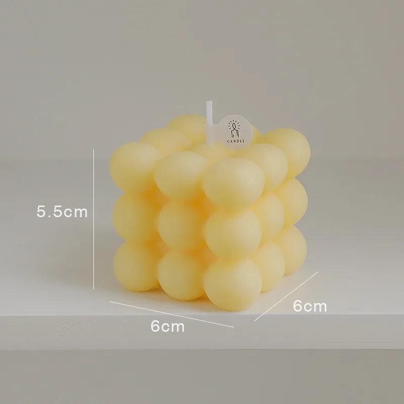 Bubble Cube Candle Handmade Soy Wax